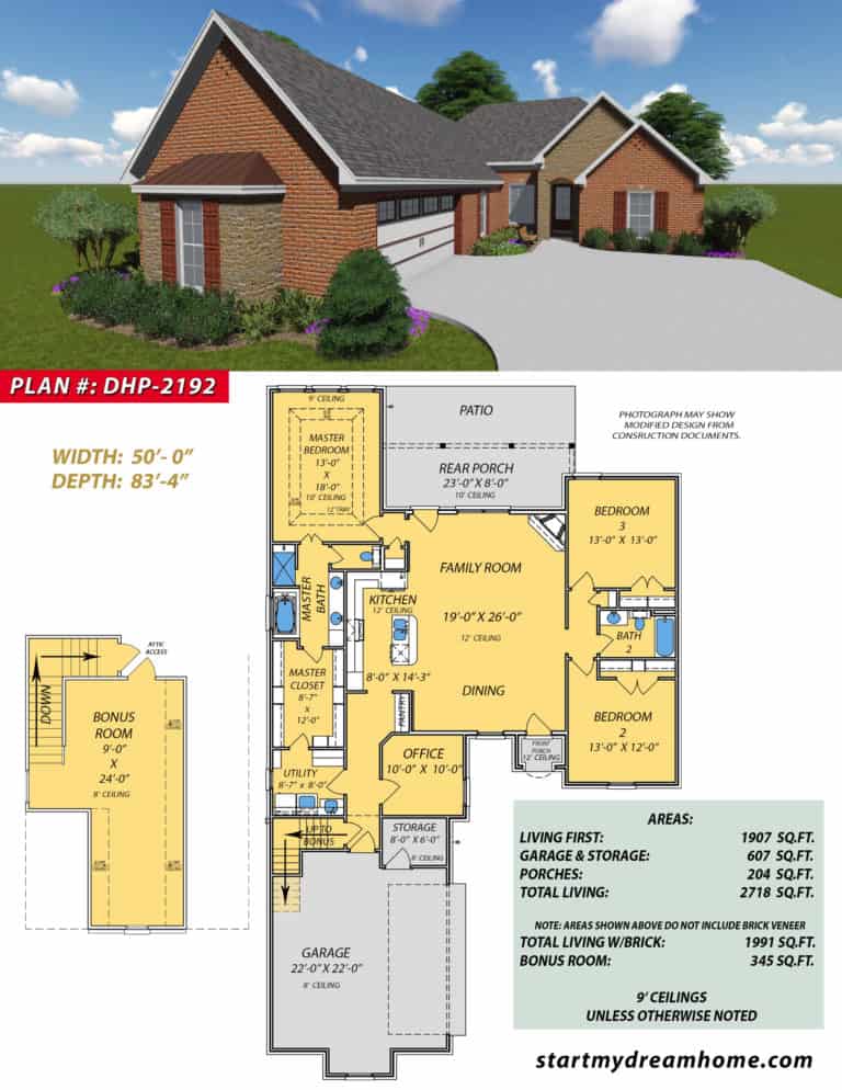 Dream Home Plan 2192 - Start My Dream Home